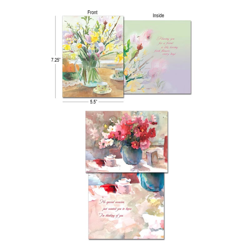 Leanin' Tree The Art of Judy Buswell - Made in USA - 20 All Occasion Cards Assortment Box with Envelopes, Greeting Cards Assortment Box, Includes Birthday, Blank Notecards, Thank You, Friendship - Image 2